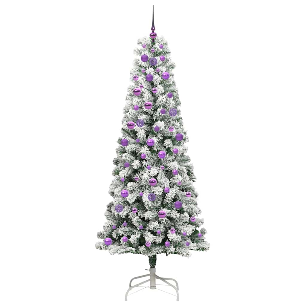 Umělý Skládací Vánoční Strom Zelená A Bílá 210 Cm
