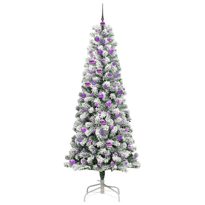 Umělý Skládací Vánoční Strom Zelená A Bílá 210 Cm