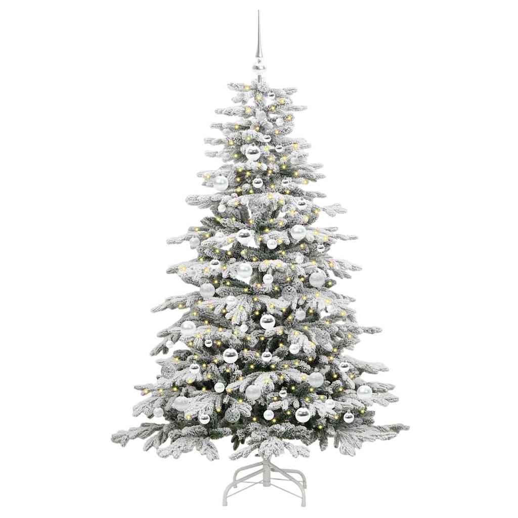 Umělý Skládací Vánoční Strom Bílá 180 Cm Pe A Pvc