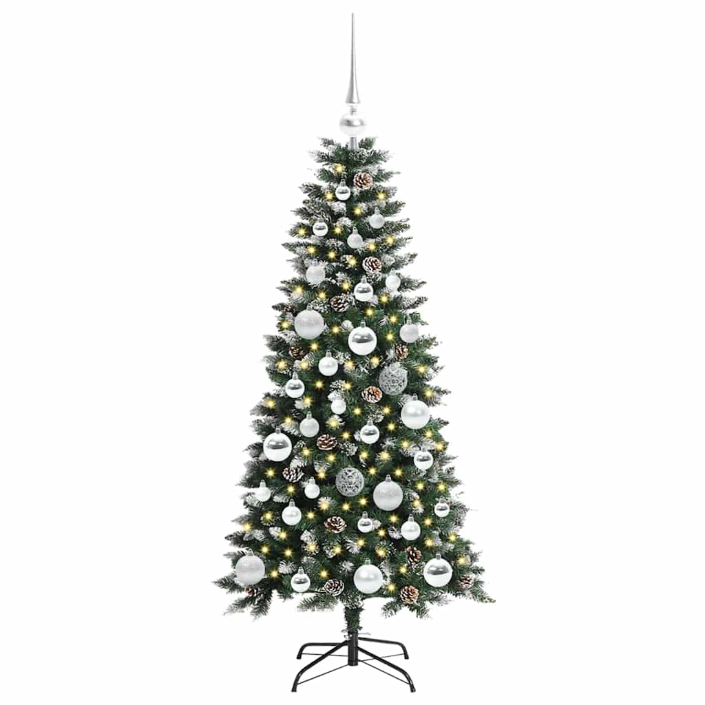 Umělý Vánoční Stromeček Zelená 120 Cm Pvc, Plast A Ocel