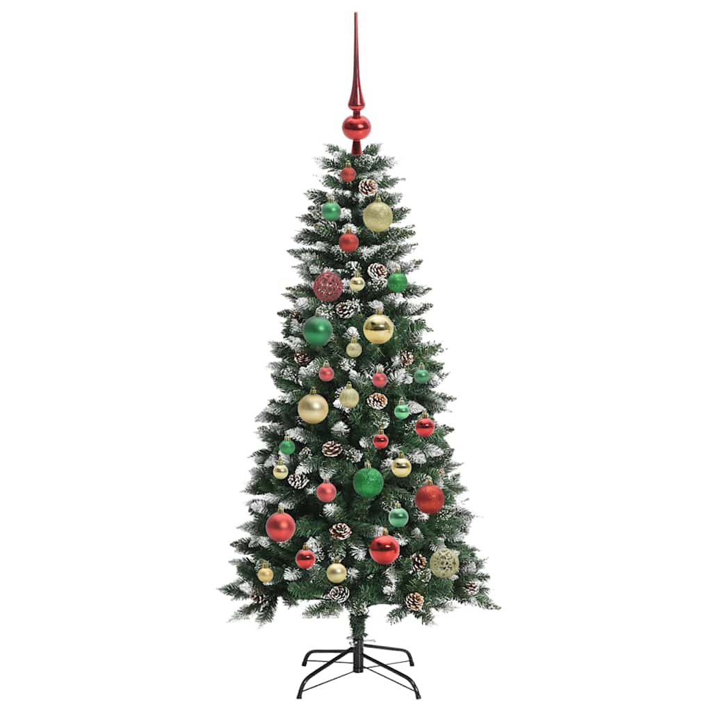 Umělý Vánoční Stromeček Zelená 120 Cm Pvc, Plast A Ocel