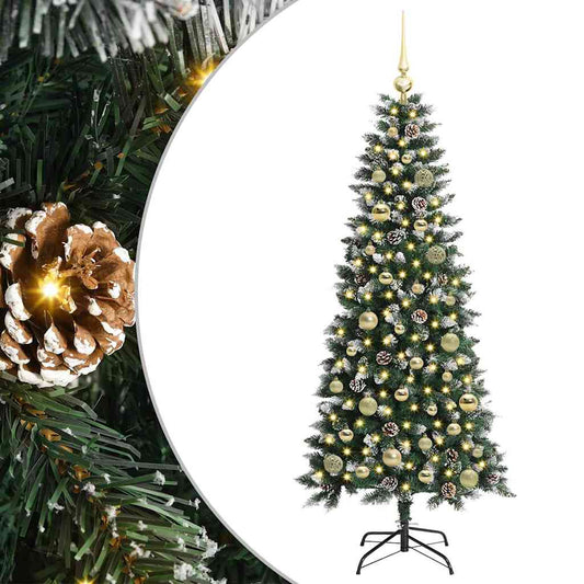 Umělý Vánoční Stromeček Zelená 150 Cm Pvc, Plast A Ocel