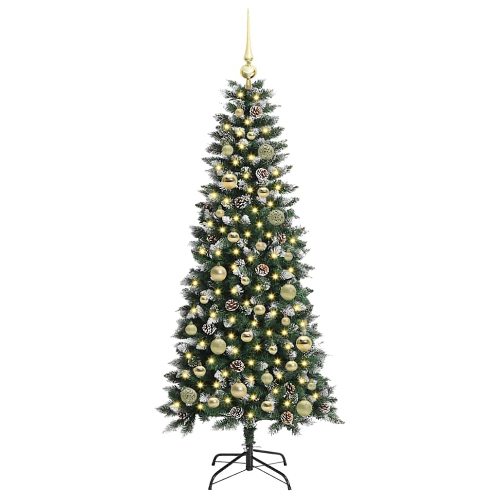 Umělý Vánoční Stromeček Zelená 150 Cm Pvc, Plast A Ocel