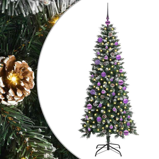 Umělý Vánoční Stromeček Zelená 150 Cm Pvc, Plast A Ocel