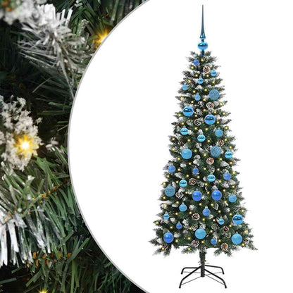 Umělý Vánoční Stromeček Zelená 150 Cm Pvc, Plast A Ocel