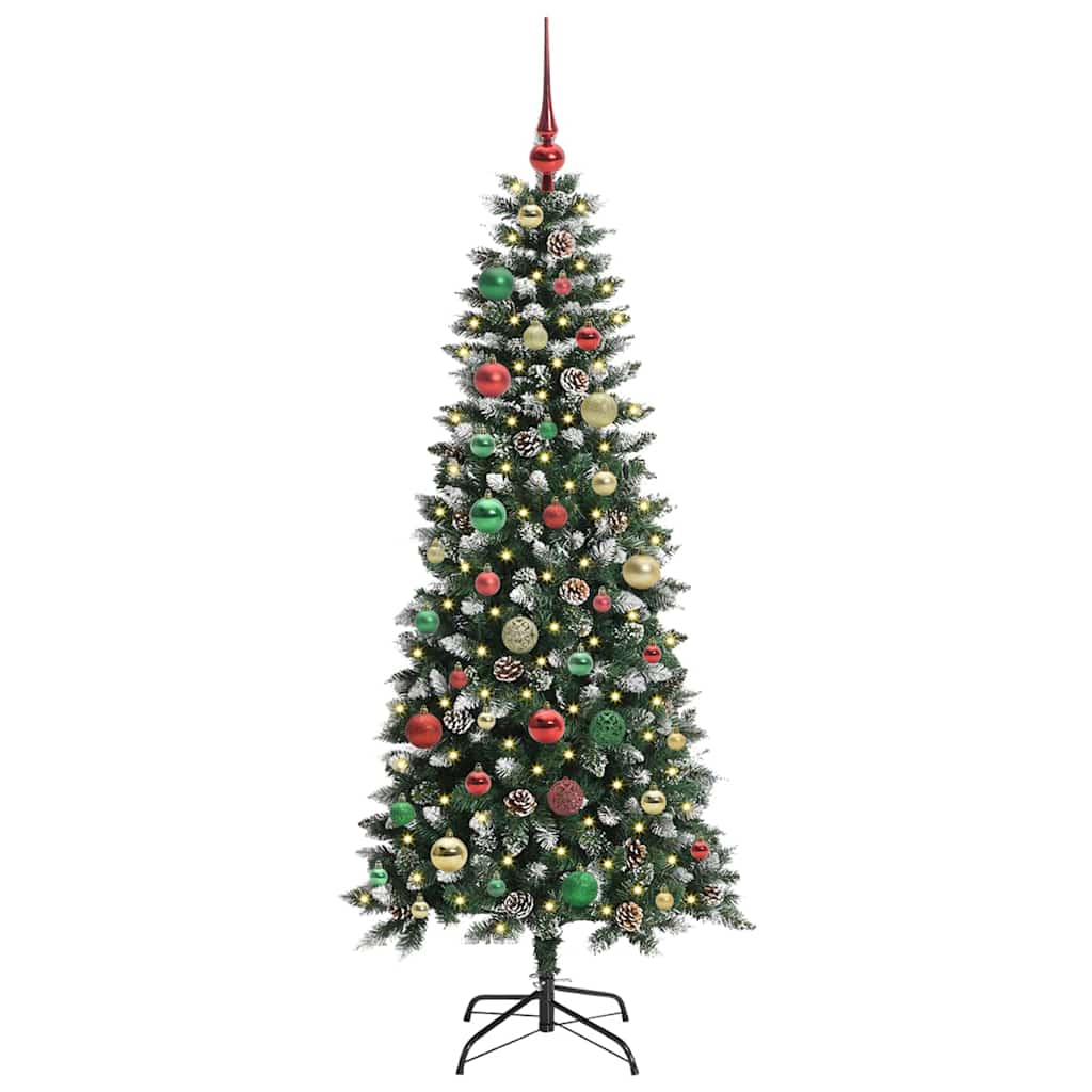 Umělý Vánoční Stromeček Zelená 150 Cm Pvc, Plast A Ocel