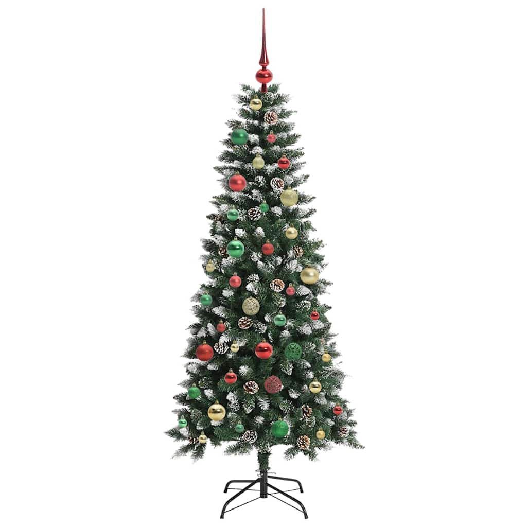 Umělý Vánoční Stromeček Zelená 150 Cm Pvc, Plast A Ocel