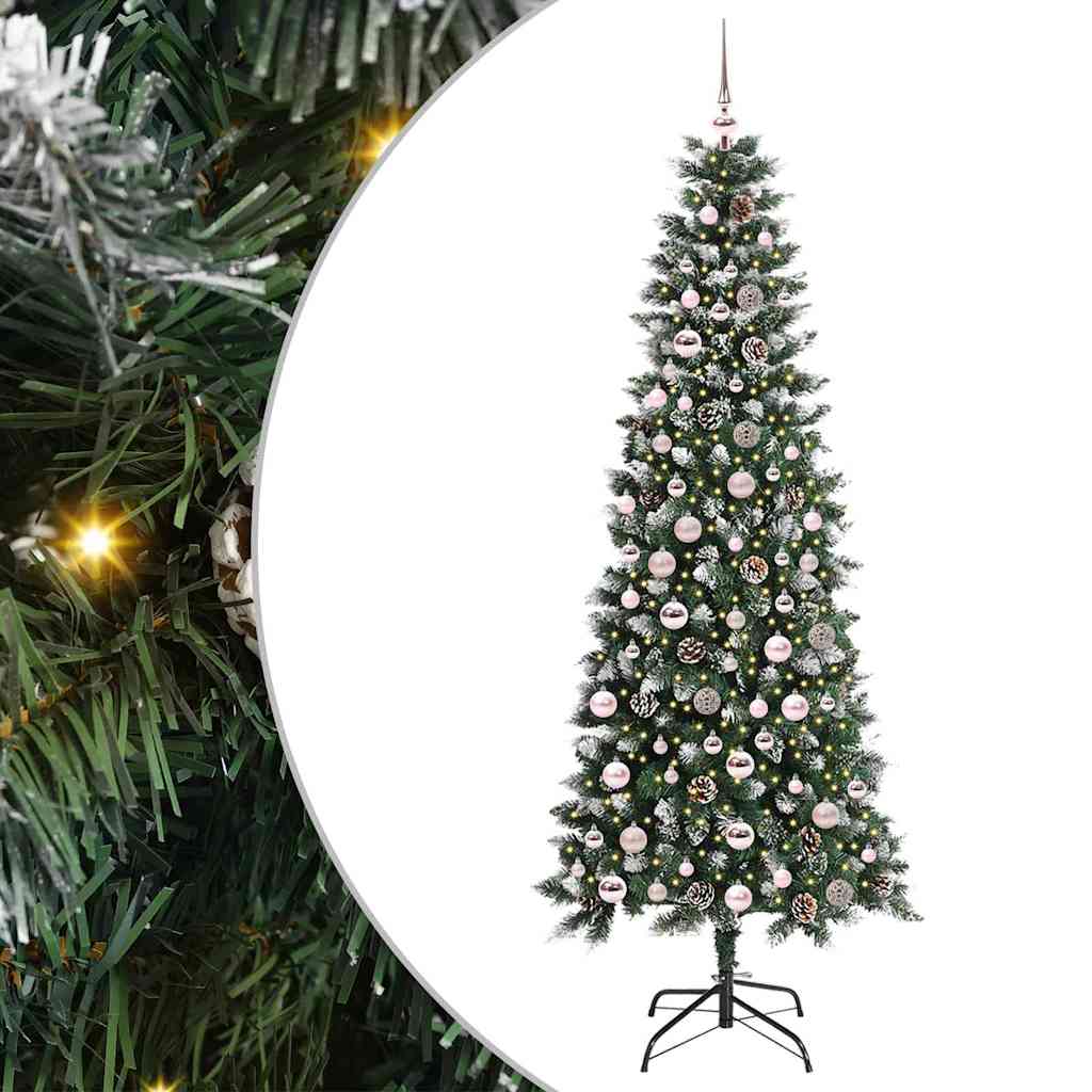 Umělý Vánoční Stromeček Zelená 210 Cm Pvc, Plast A Ocel