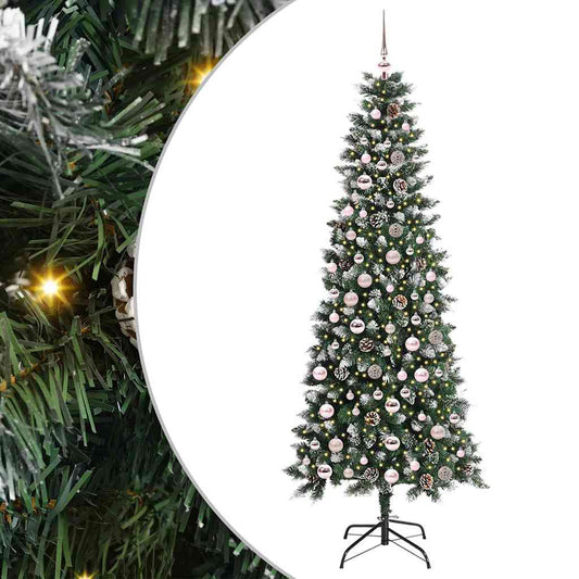 Umělý Vánoční Stromeček Zelená 210 Cm Pvc, Plast A Ocel