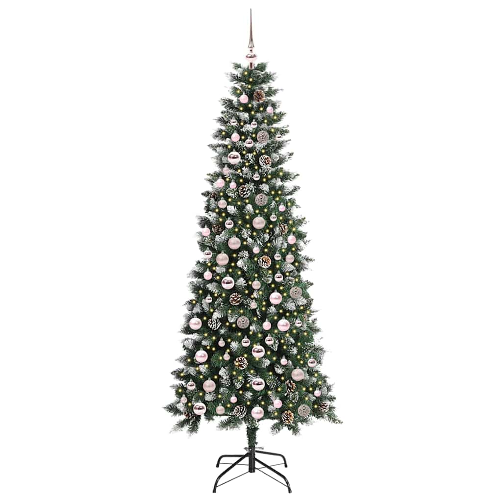 Umělý Vánoční Stromeček Zelená 210 Cm Pvc, Plast A Ocel