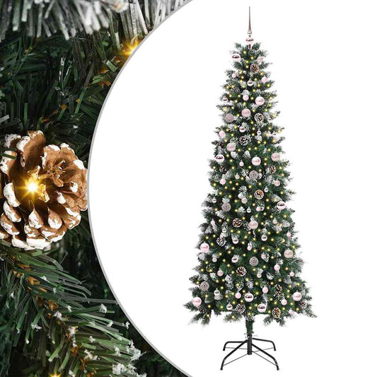 Umělý Vánoční Stromeček Zelená 240 Cm Pvc, Plast A Ocel