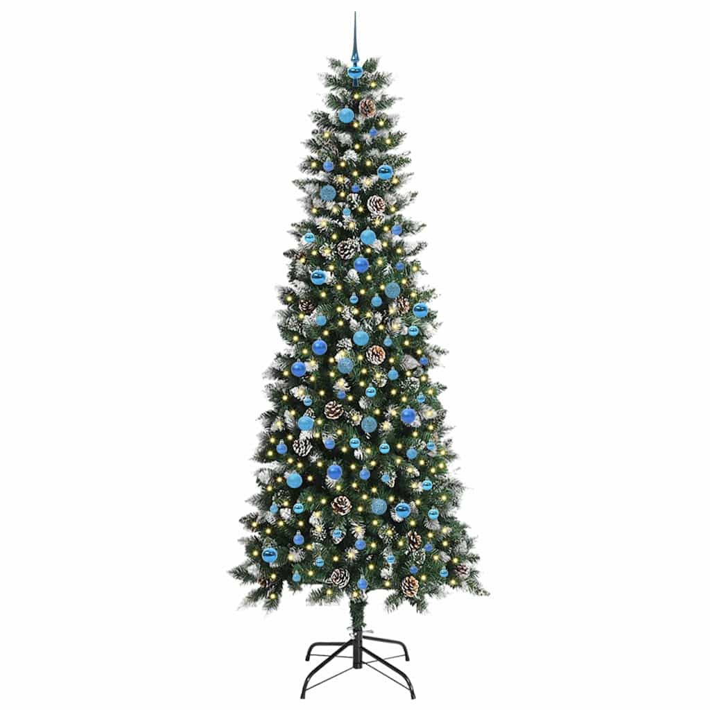 Umělý Vánoční Stromeček Zelená 240 Cm Pvc, Plast A Ocel