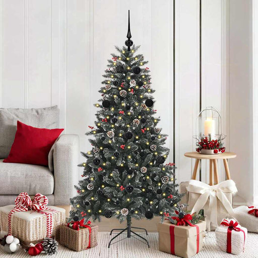 Umělý Vánoční Stromeček Zelená 150 Cm Pvc, Plast A Ocel