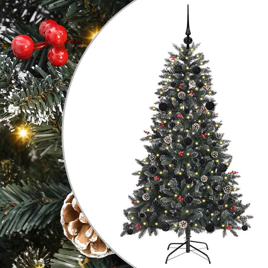 Umělý Vánoční Stromeček Zelená 150 Cm Pvc, Plast A Ocel