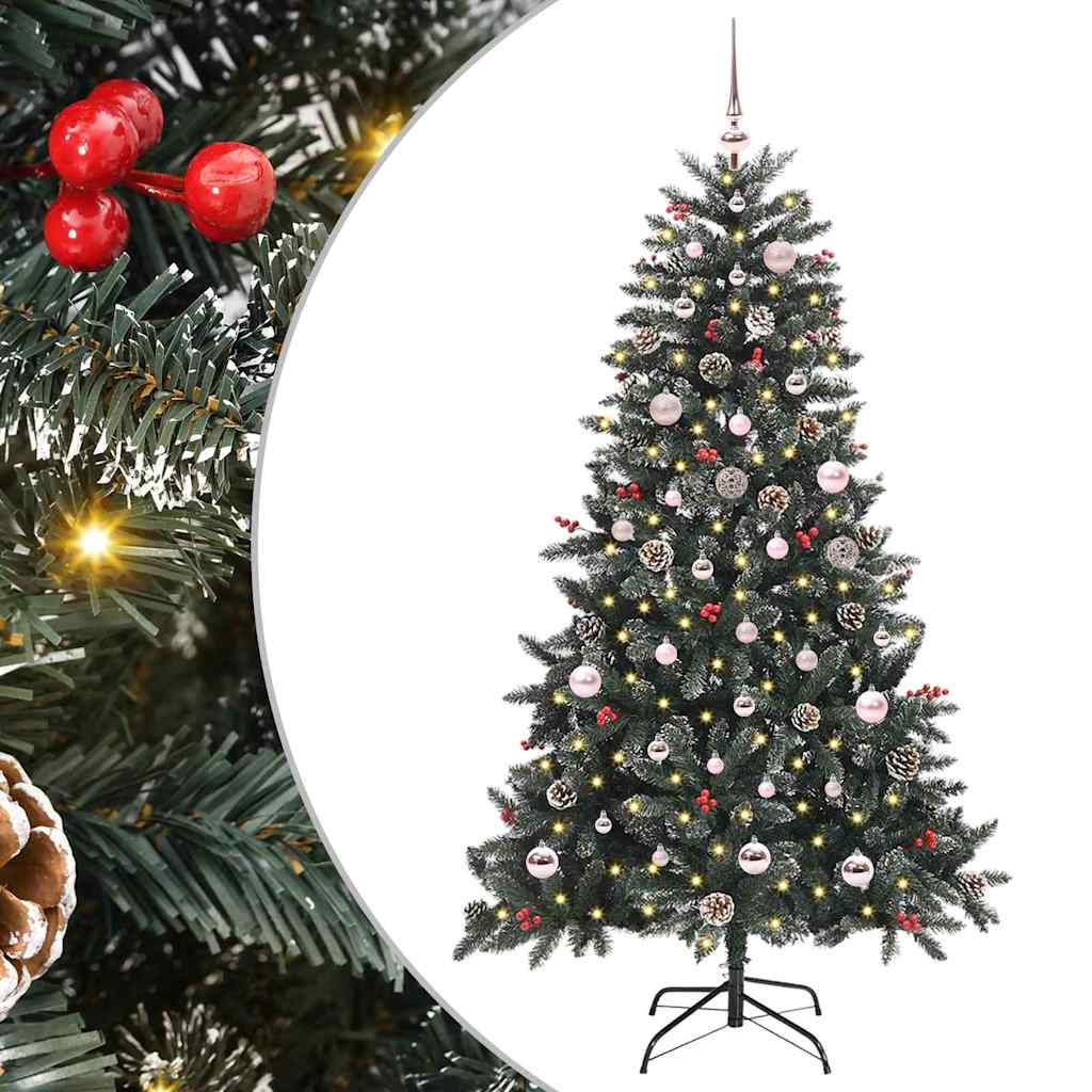 Umělý Vánoční Stromeček Zelená 150 Cm Pvc, Plast A Ocel