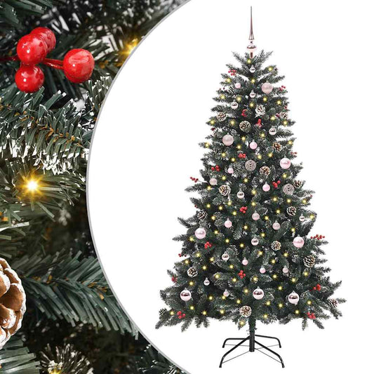 Umělý Vánoční Stromeček Zelená 150 Cm Pvc, Plast A Ocel