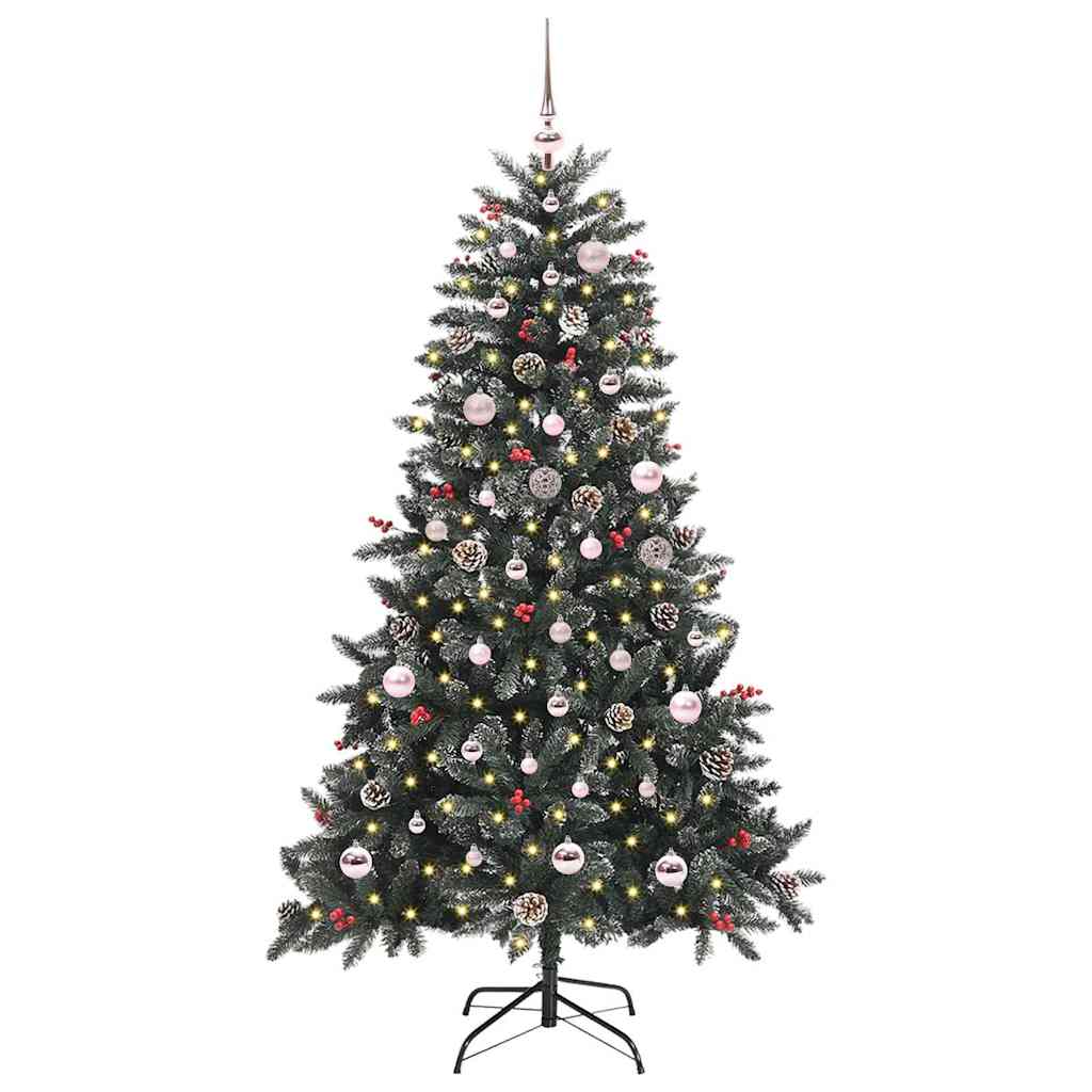 Umělý Vánoční Stromeček Zelená 150 Cm Pvc, Plast A Ocel