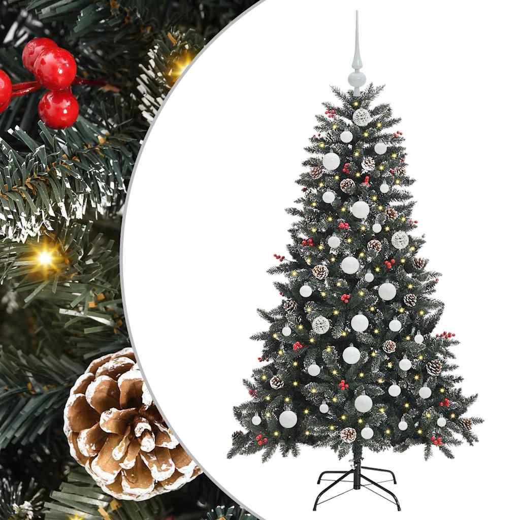 Umělý Vánoční Stromeček Zelená 150 Cm Pvc, Plast A Ocel