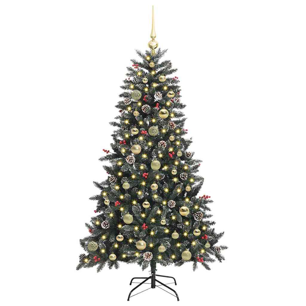 Umělý Vánoční Stromeček Zelená 150 Cm Pvc, Plast A Ocel