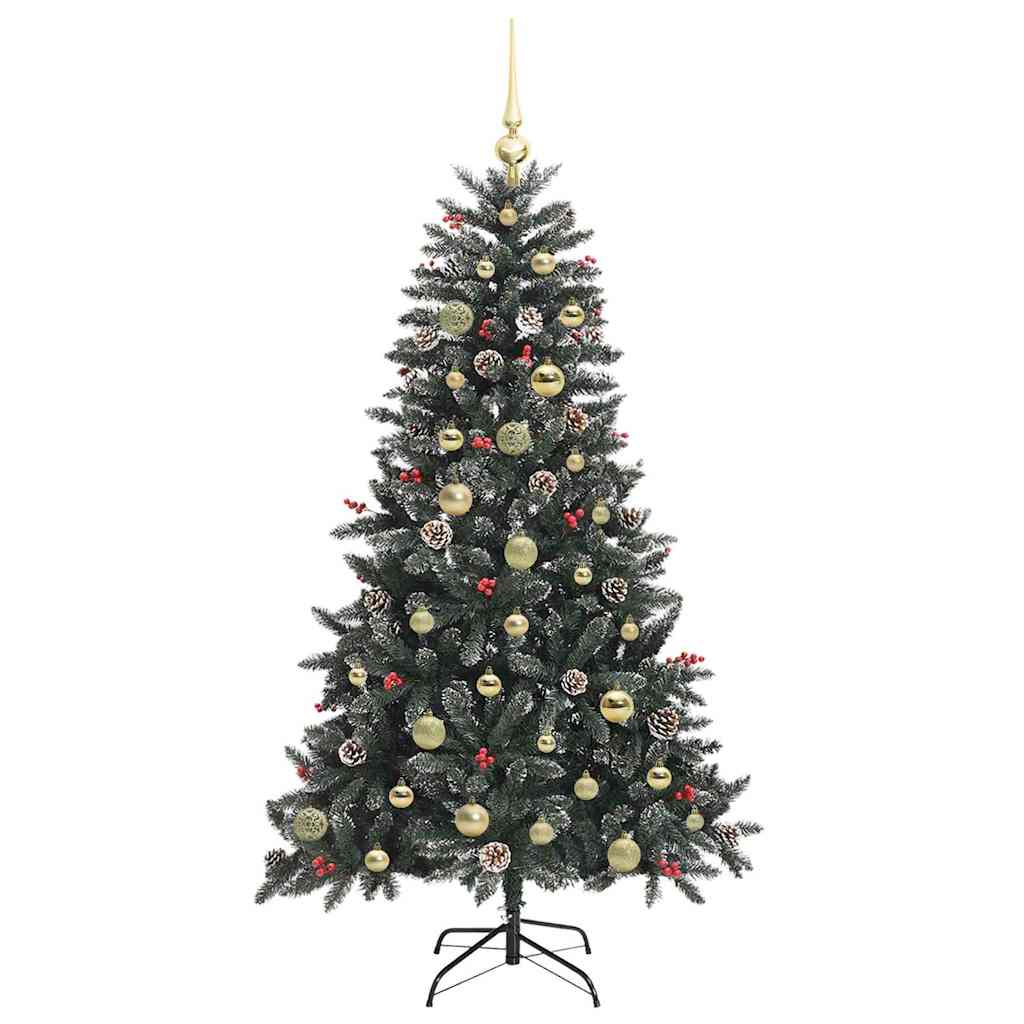 Umělý Vánoční Stromeček Zelená 150 Cm Pvc, Plast A Ocel