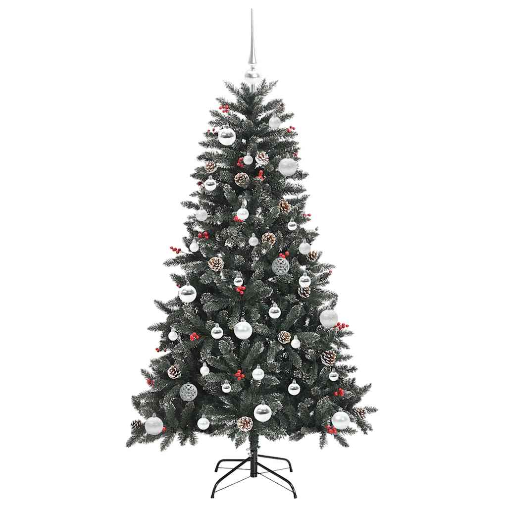 Umělý Vánoční Stromeček Zelená 150 Cm Pvc, Plast A Ocel