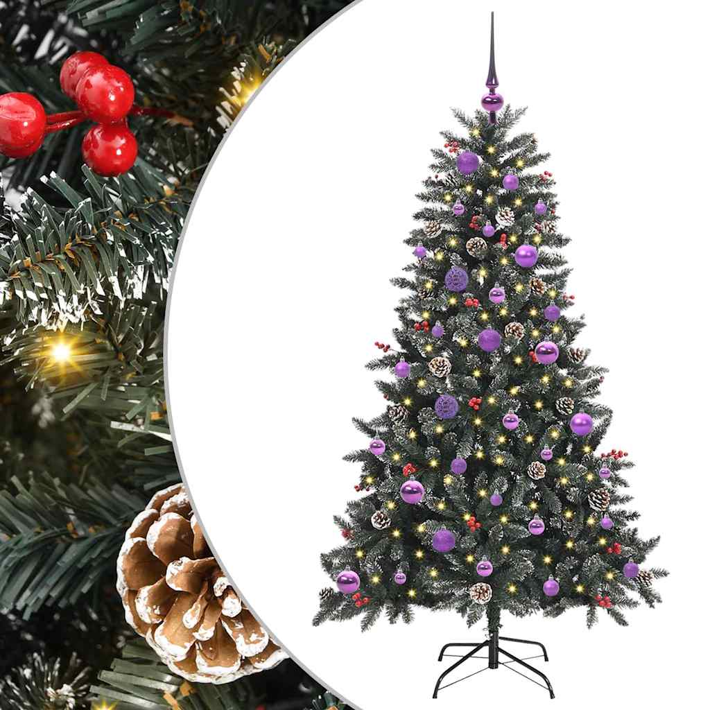 Umělý Vánoční Stromeček Zelená 150 Cm Pvc, Plast A Ocel