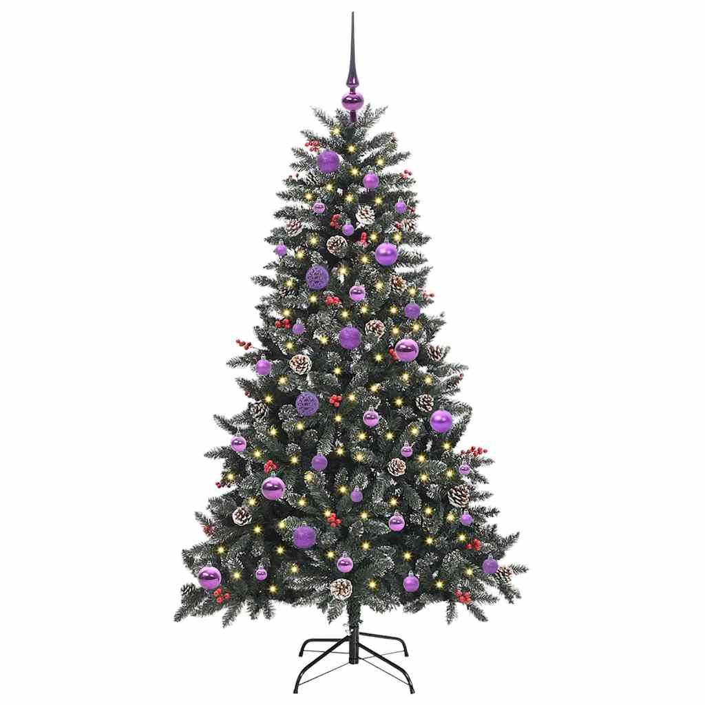 Umělý Vánoční Stromeček Zelená 150 Cm Pvc, Plast A Ocel