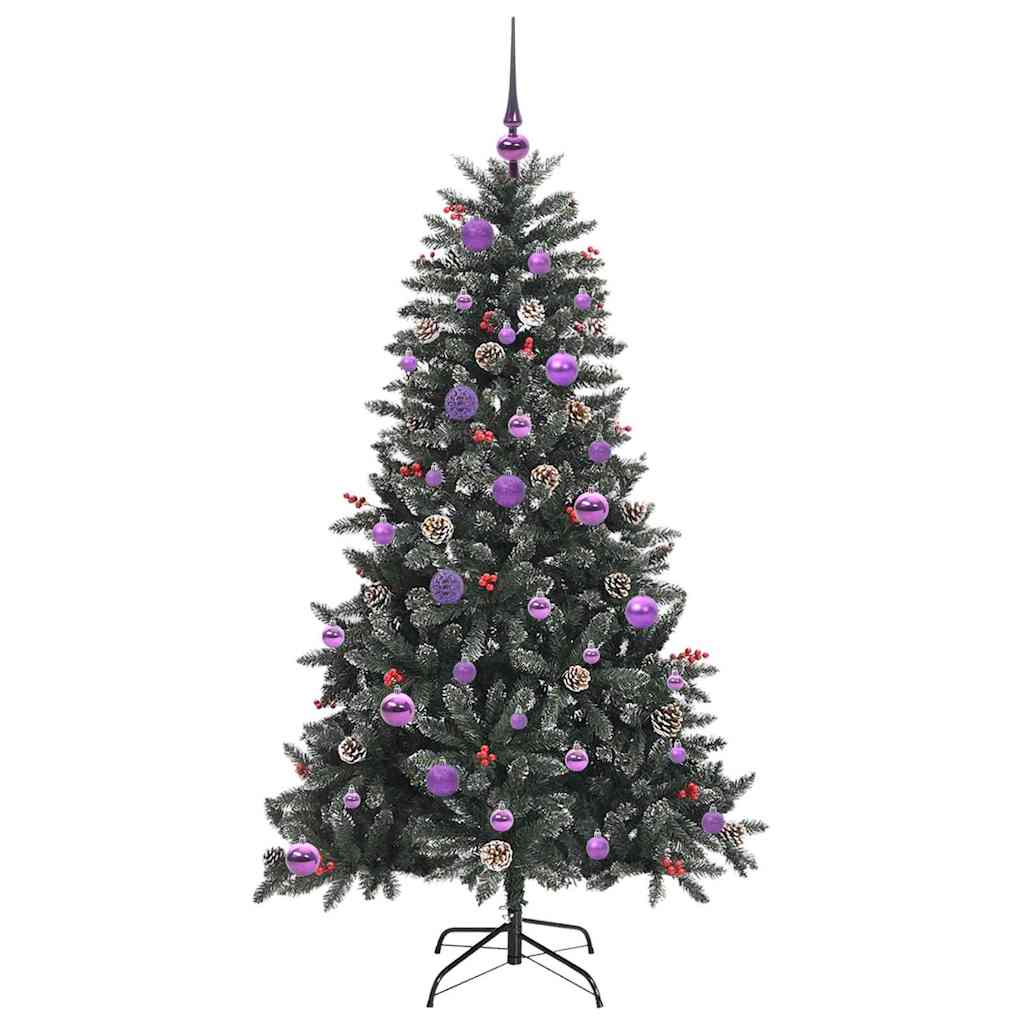 Umělý Vánoční Stromeček Zelená 150 Cm Pvc, Plast A Ocel