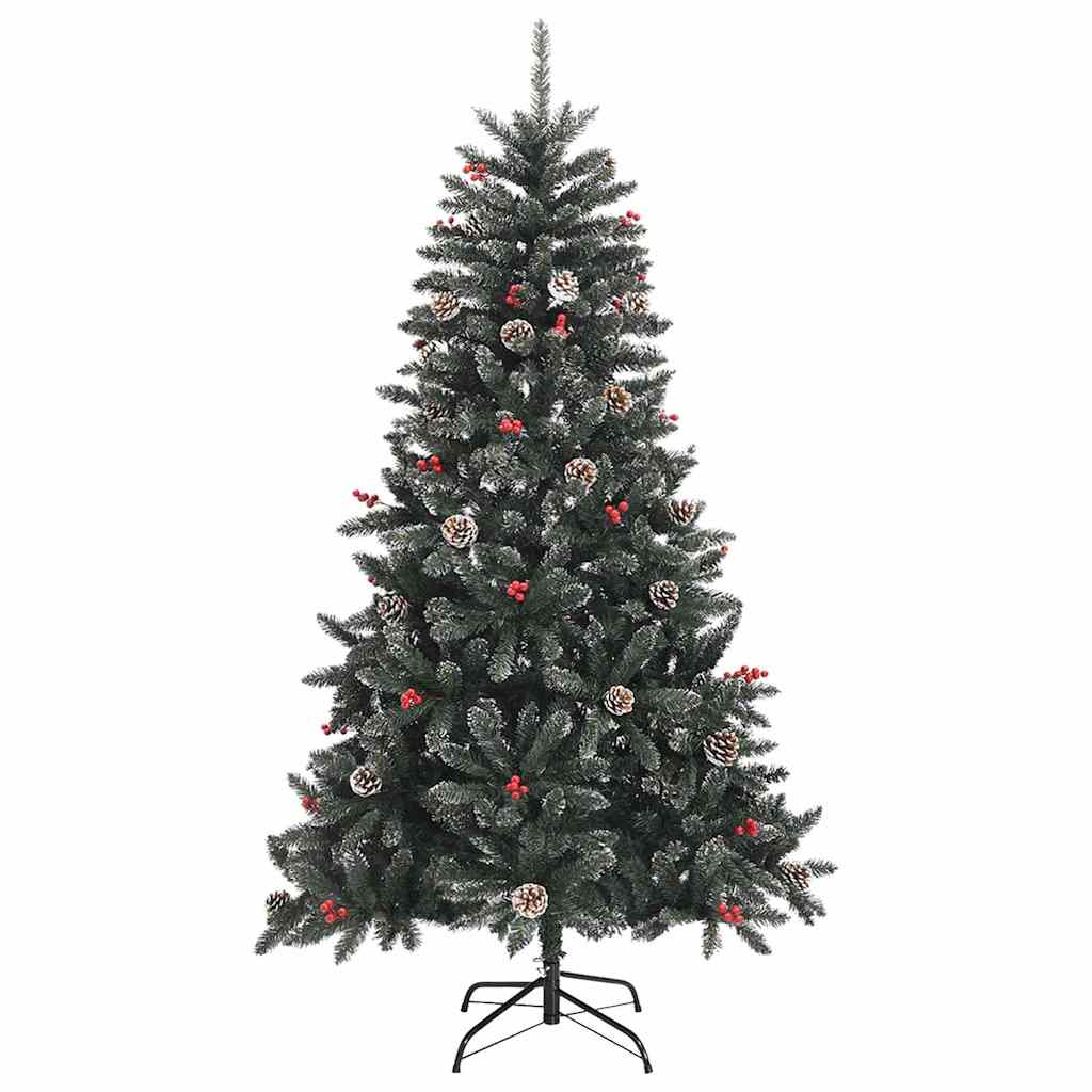 Umělý Vánoční Stromeček Zelená 150 Cm Pvc, Plast A Ocel
