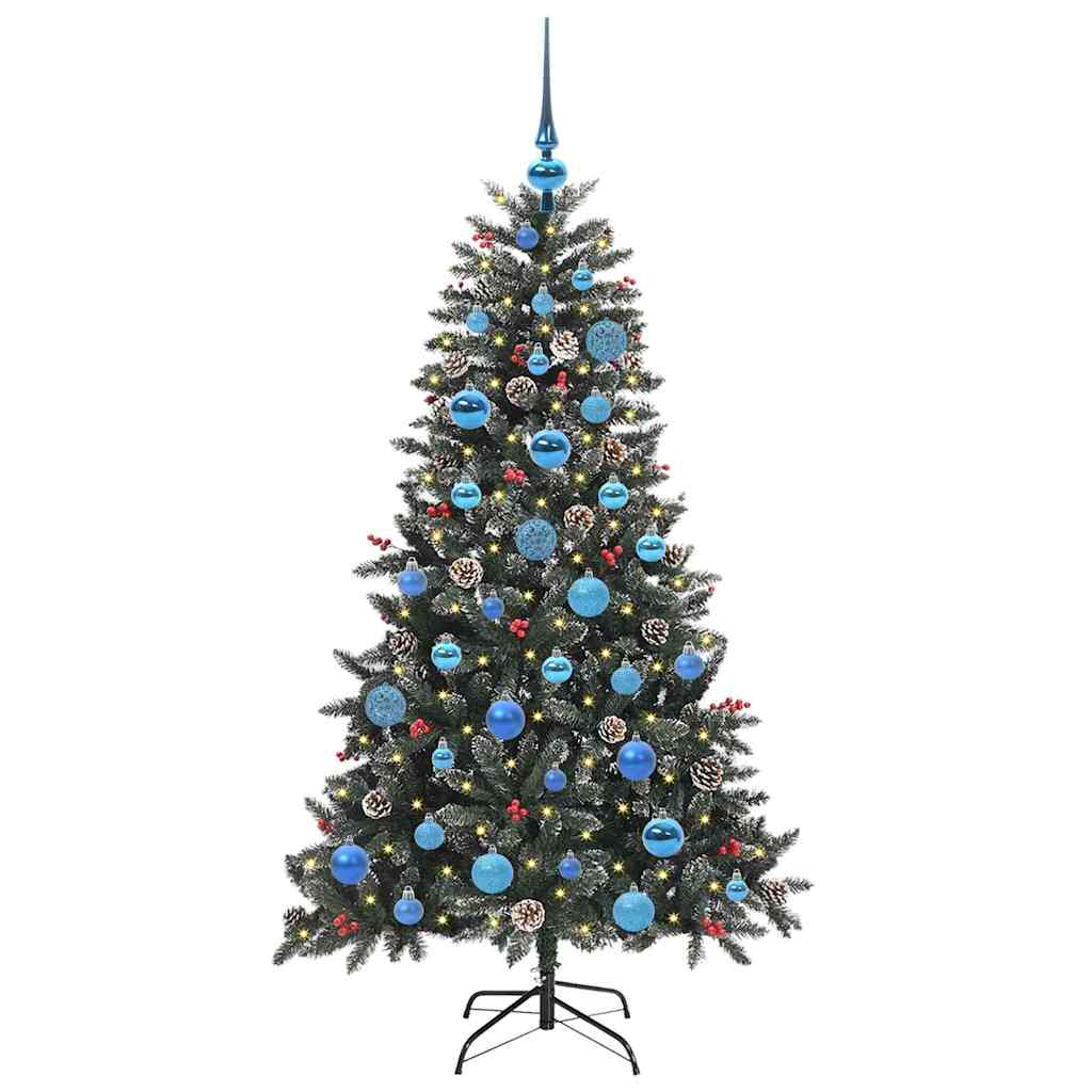 Umělý Vánoční Stromeček Zelená 150 Cm Pvc, Plast A Ocel