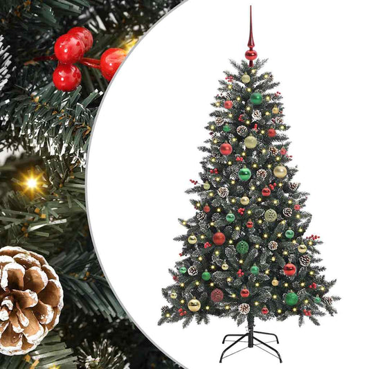 Umělý Vánoční Stromeček Zelená 150 Cm Pvc, Plast A Ocel