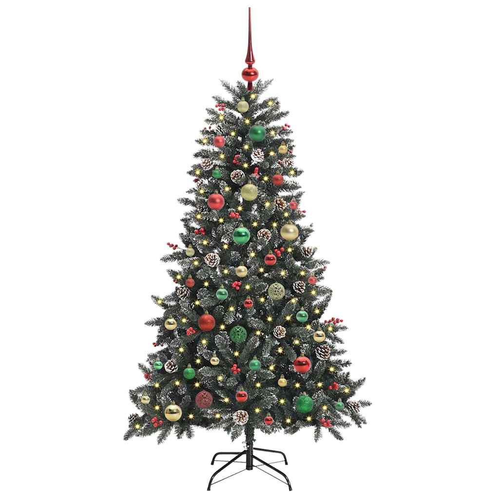Umělý Vánoční Stromeček Zelená 150 Cm Pvc, Plast A Ocel