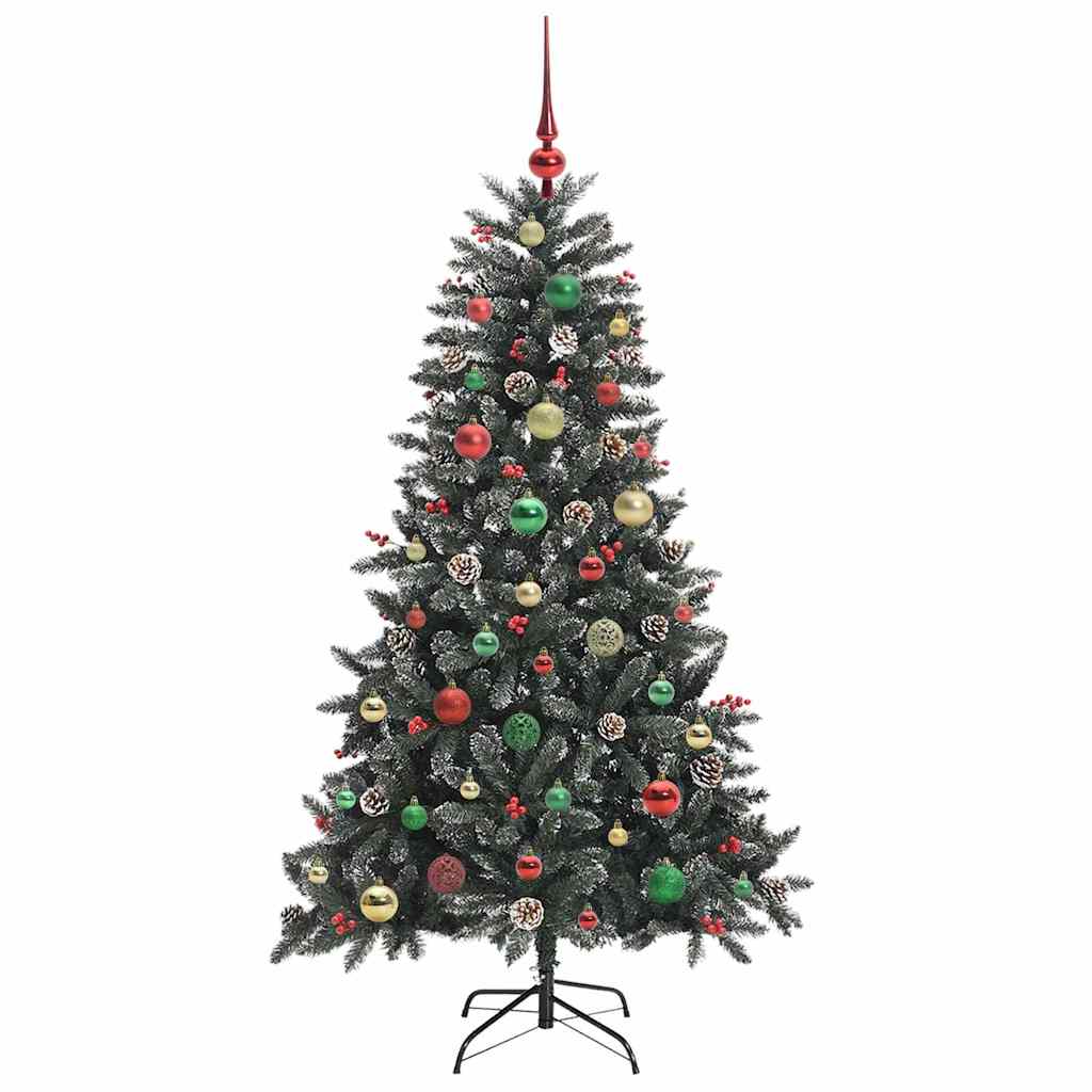 Umělý Vánoční Stromeček Zelená 150 Cm Pvc, Plast A Ocel