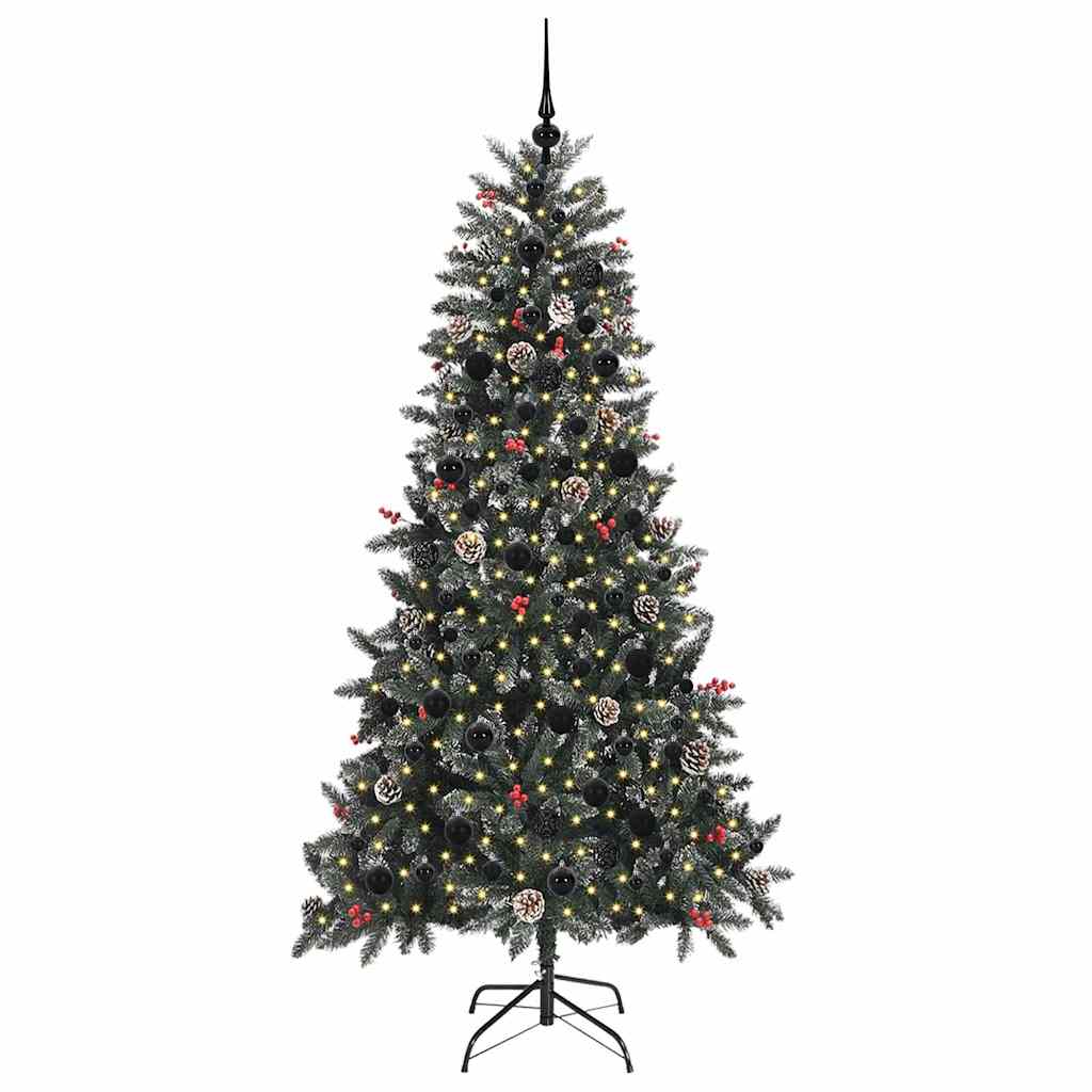 Umělý Vánoční Stromeček Zelená 210 Cm Pvc, Plast A Ocel