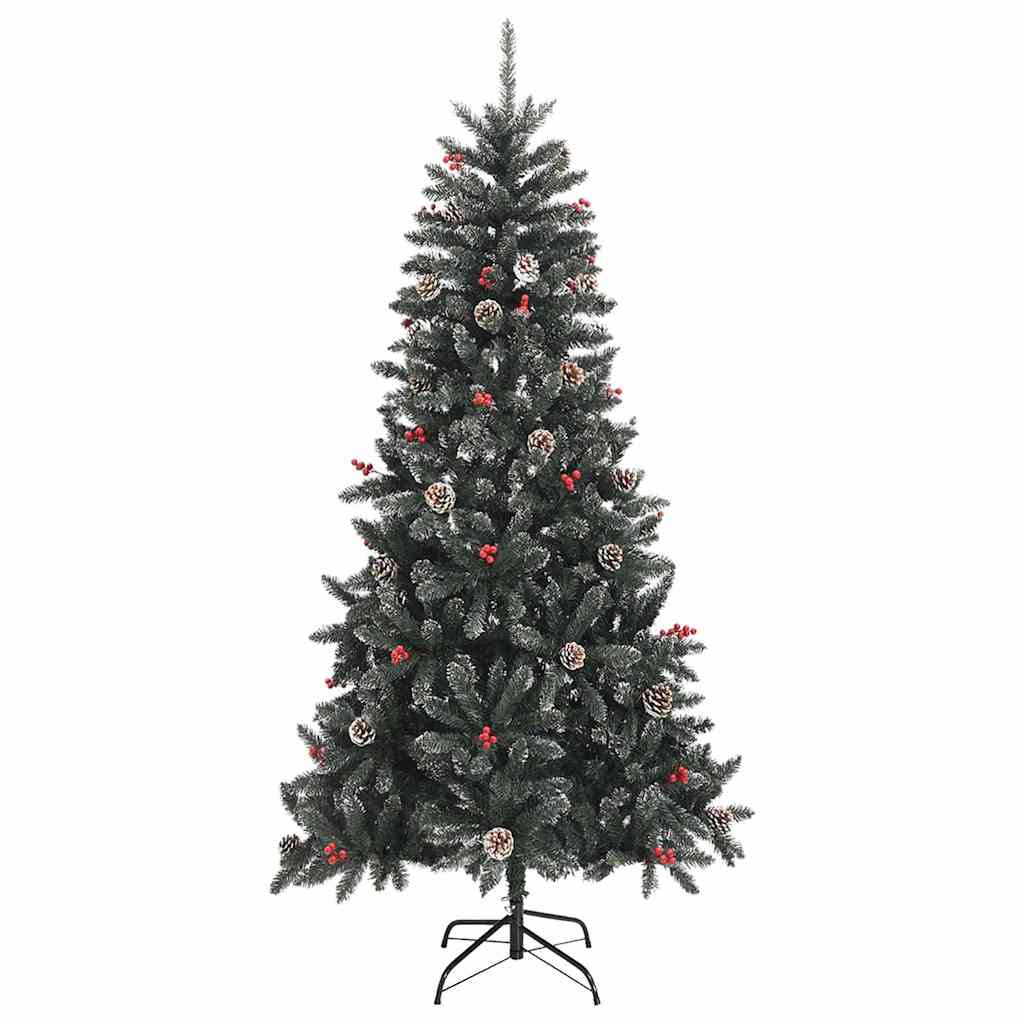 Umělý Vánoční Stromeček Zelená 210 Cm Pvc, Plast A Ocel