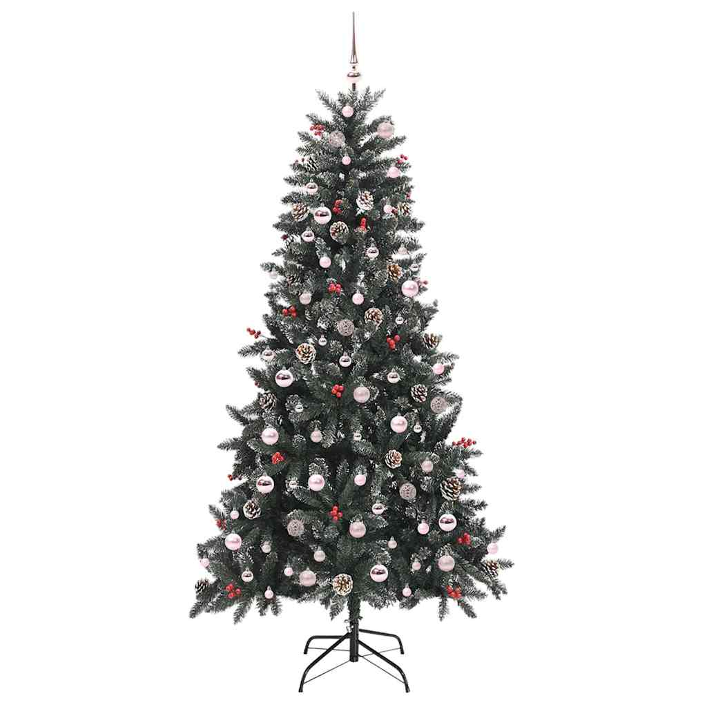 Umělý Vánoční Stromeček Zelená 210 Cm Pvc, Plast A Ocel