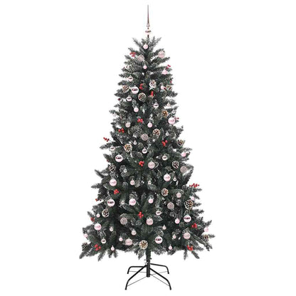 Umělý Vánoční Stromeček Zelená 210 Cm Pvc, Plast A Ocel