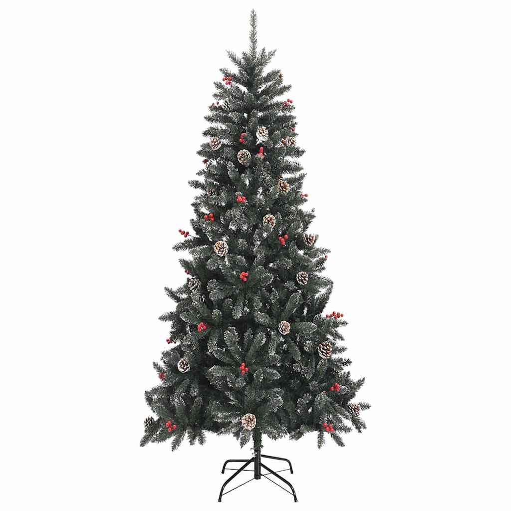 Umělý Vánoční Stromeček Zelená 210 Cm Pvc, Plast A Ocel