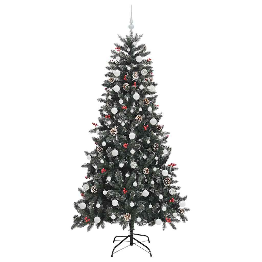 Umělý Vánoční Stromeček Zelená 210 Cm Pvc, Plast A Ocel