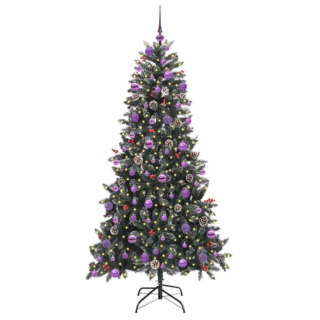 Umělý Vánoční Stromeček Zelená 210 Cm Pvc, Plast A Ocel