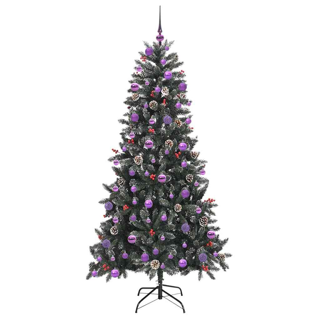 Umělý Vánoční Stromeček Zelená 210 Cm Pvc, Plast A Ocel