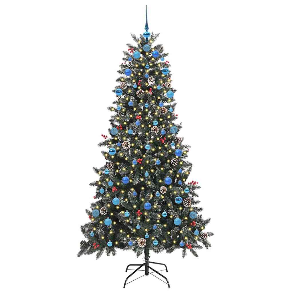 Umělý Vánoční Stromeček Zelená 210 Cm Pvc, Plast A Ocel