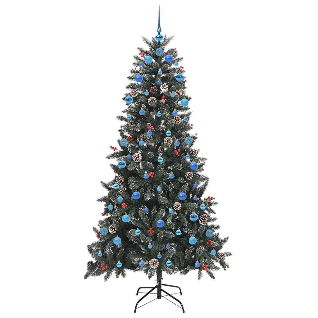 Umělý Vánoční Stromeček Zelená 210 Cm Pvc, Plast A Ocel