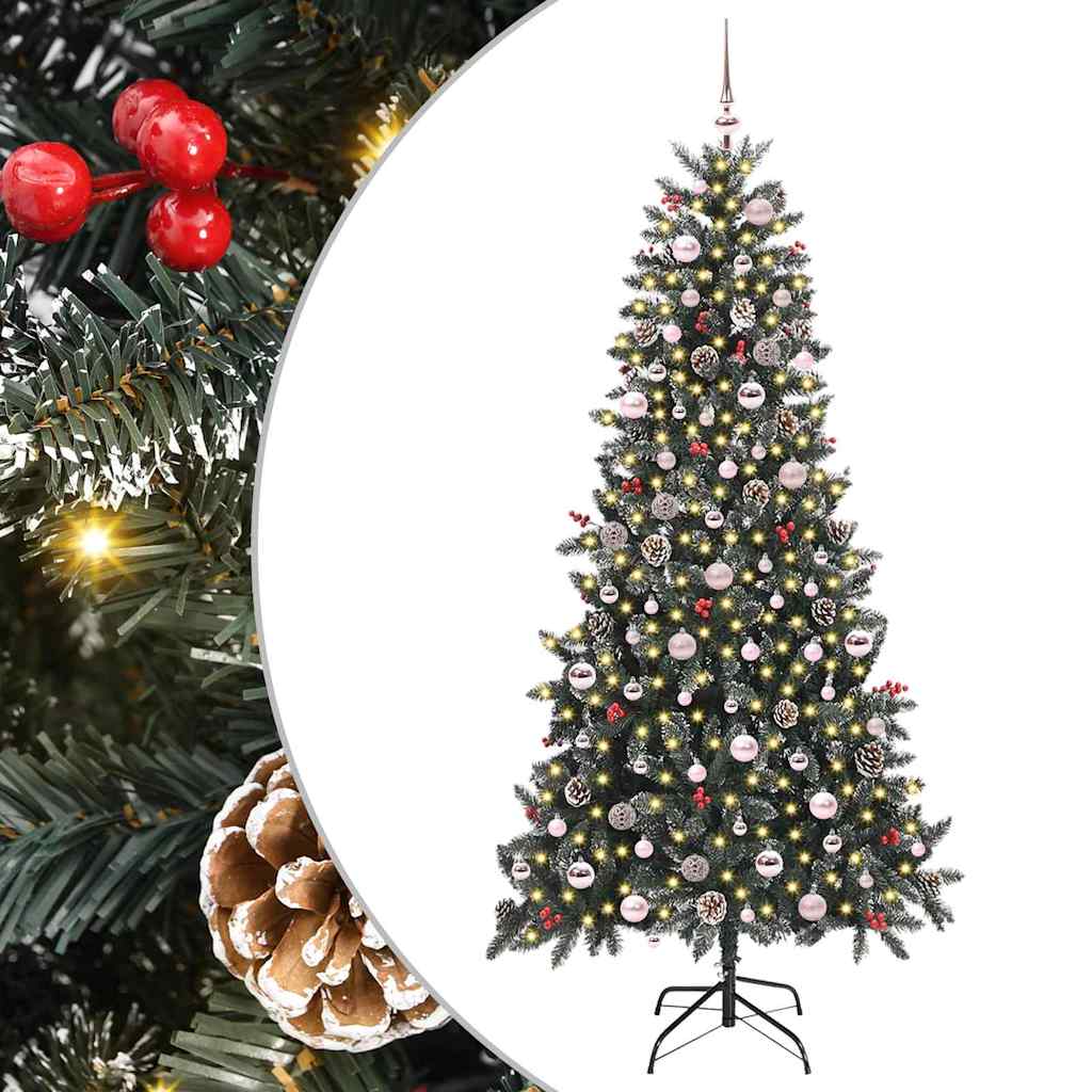 Umělý Vánoční Stromeček Zelená 240 Cm Pvc, Plast A Ocel