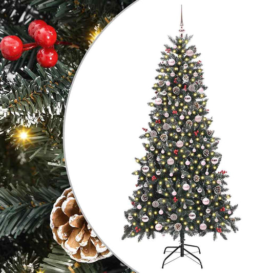 Umělý Vánoční Stromeček Zelená 240 Cm Pvc, Plast A Ocel