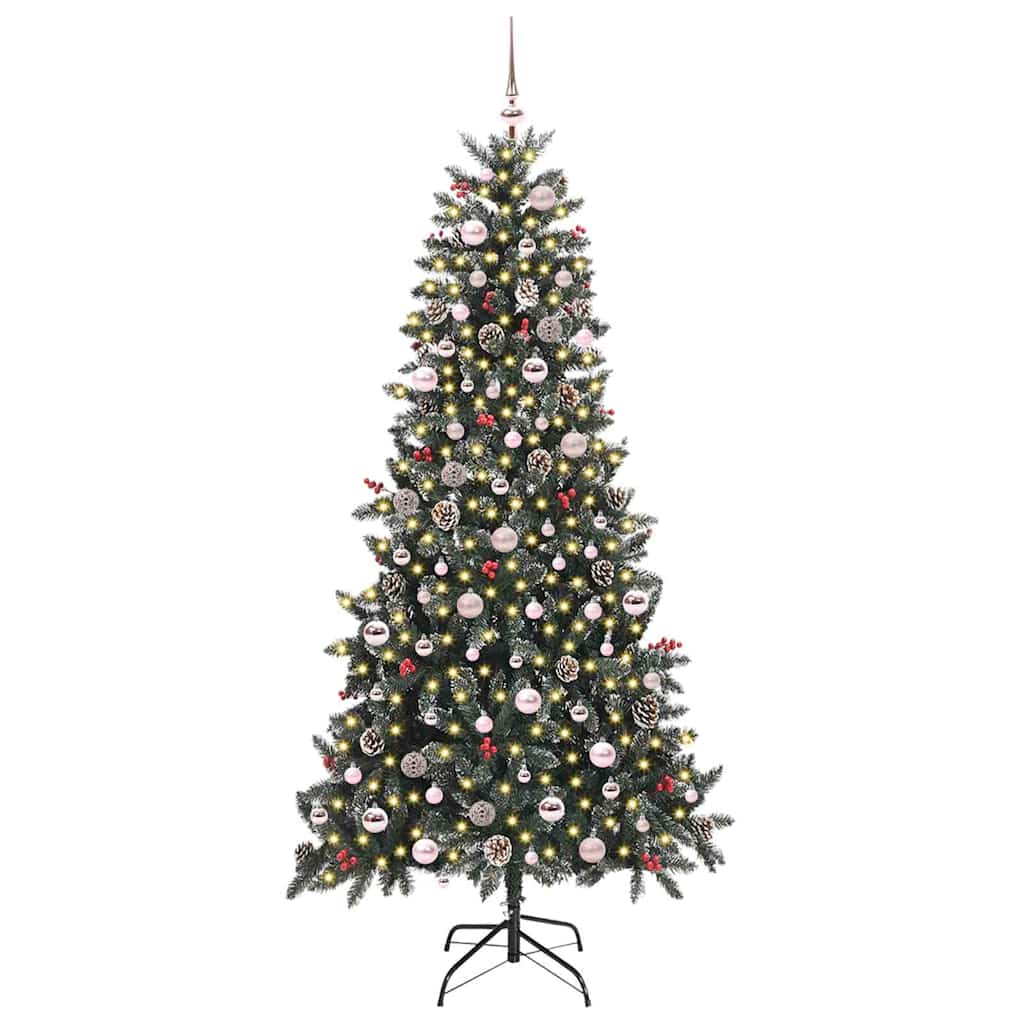 Umělý Vánoční Stromeček Zelená 240 Cm Pvc, Plast A Ocel