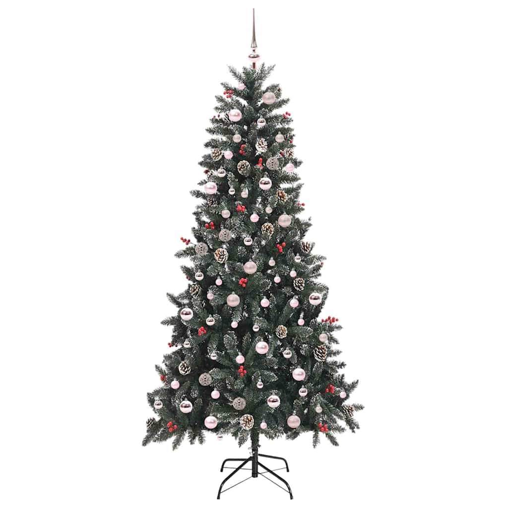 Umělý Vánoční Stromeček Zelená 240 Cm Pvc, Plast A Ocel