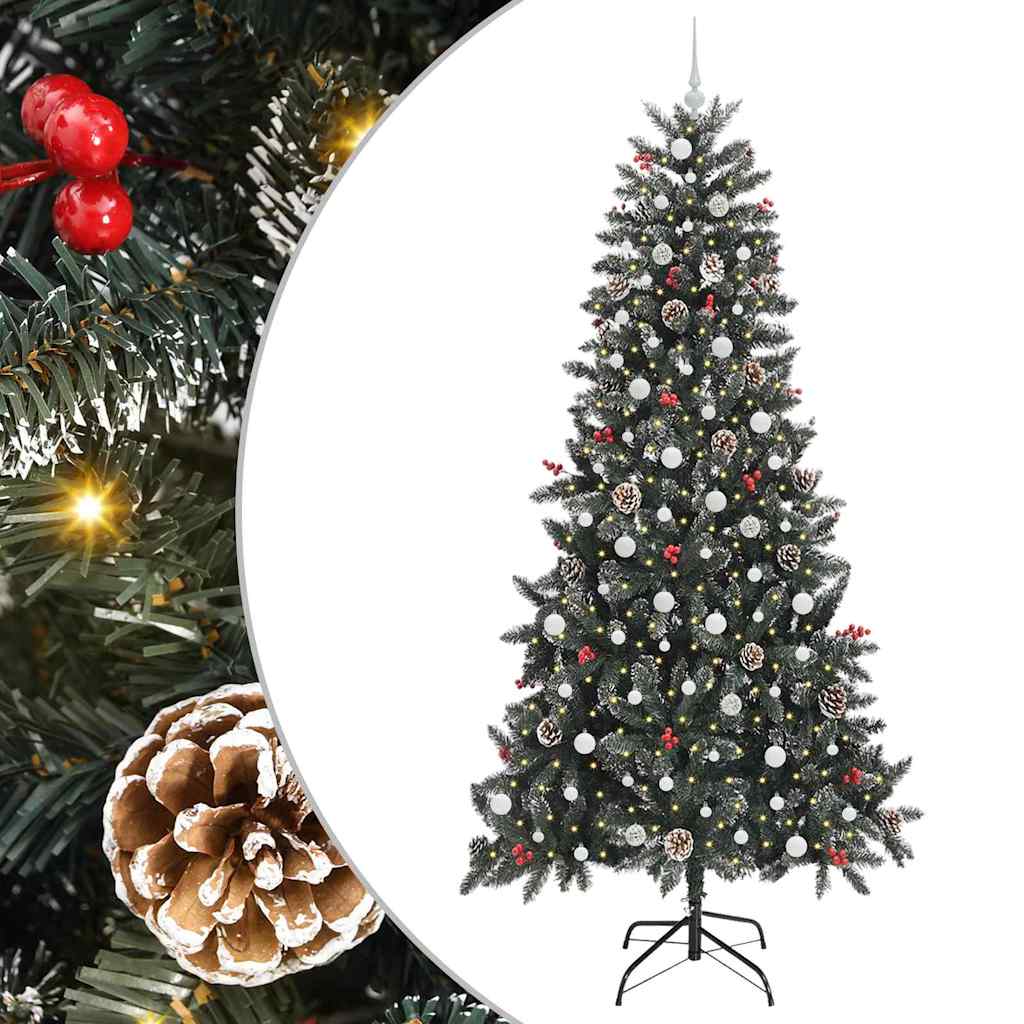 Umělý Vánoční Stromeček Zelená 240 Cm Pvc, Plast A Ocel