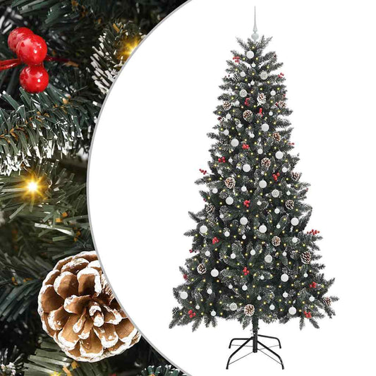 Umělý Vánoční Stromeček Zelená 240 Cm Pvc, Plast A Ocel