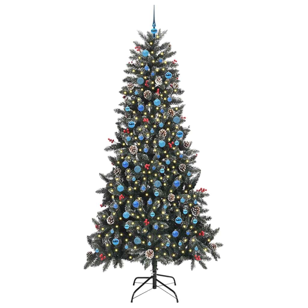 Umělý Vánoční Stromeček Zelená 240 Cm Pvc, Plast A Ocel